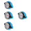 4Pièces Accessoire Température Refroidissement Bleu 9