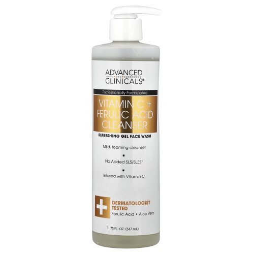 Advanced Clinicals, Βιταμίνη C + Φερουλική Οξύ Καθαριστικό, 11,75 fl oz (347 ml)