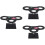 3Pièces Porte Sushi Cornet Glace Noir Stable Support Polyvalent 6
