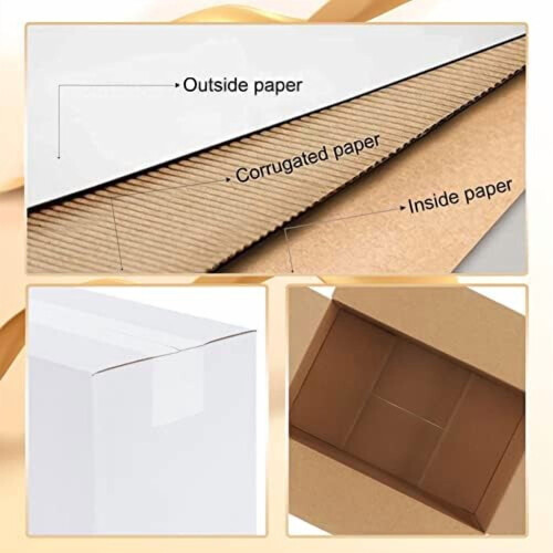 Verzenddozen 10x6x6 inch, wit, gegolfd, set van 40 2