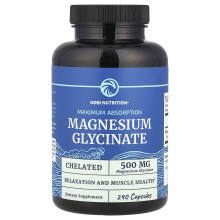 Nobi Nutrition, Magnesio Glicinato, 240 Capsule (250 mg per Capsula)