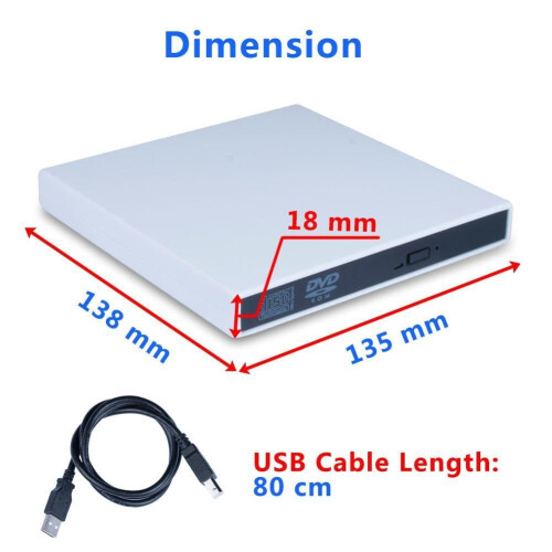 USB 2.0 Bärbar CD/DVD-enhet 2