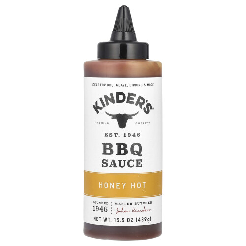 KINDER'S, Salsa BBQ, Miele Caldo, 15.5 oz (439 g)