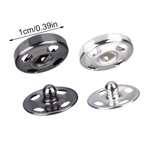 Metal Snap Buttons Rustproof Crafting Snap Fastener DIY Sewing Knitting Press Studs 2