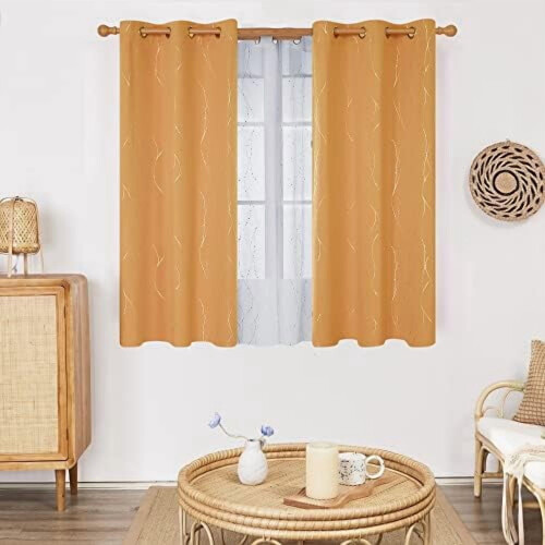 Halloween blackout curtains thermal soundproof silver wave 1