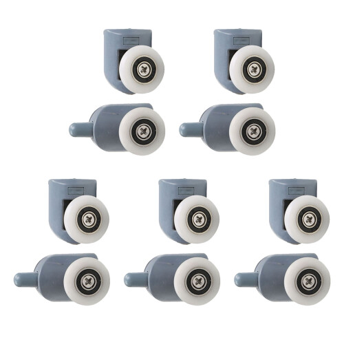 Shower Door Rollers Set – 10pcs, PA Plastic & Stainless 1