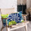 Conjunto de 2 capas de almofada de linho com bolinhas pretas, 45x45 cm (18x18 polegadas). 6