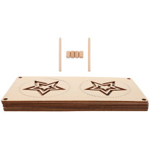 15Pièces Jouets Montessori Bois Beige Puzzle Motricité Fine