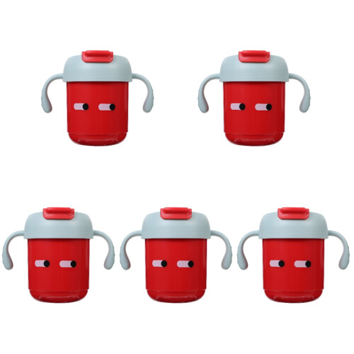 5Pièces Gobelets Bébé Rouge Avec Pour Entraînement 1