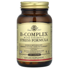 Solgar, B-Complex met Vitamine C Stress Formule, 100 Tabletten