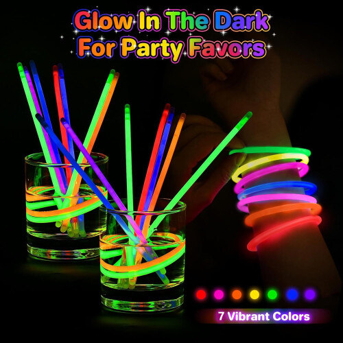 Ayieyill Glow Sticks 8 ιντσών, συσκευασία των 100 τεμαχίων 1