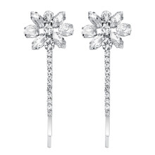 2Pcs Silver Rhinestone Hair Pins Vintage Bobby Clips for Women Wedding