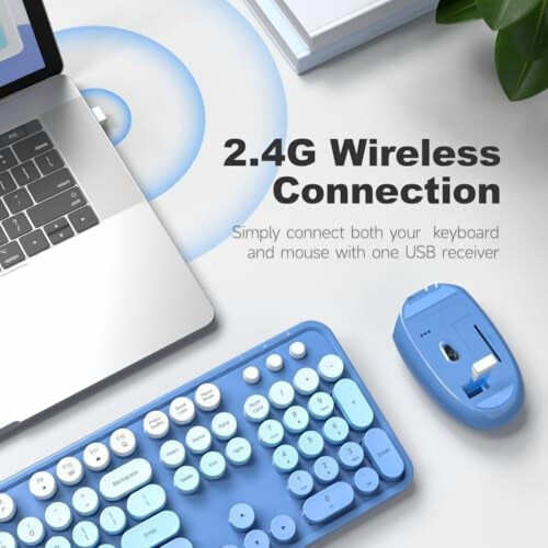 Set tastiera e mouse wireless formato standard 2.4G 1