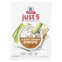 McCormick, Just 5 Simple Ingredience, Dip & Seasoning Mix, Klasický Francouzský Cibulový, 1 oz (28 g)