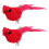 Red Bird Christmas Ornaments with Clip, 2 Pack 5