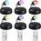 Projecteur LED sans fil à piles noir 1 pièce 7
