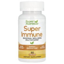 Super Nutrition, Super Immune, Multivitamin z glutaminą w celu wzmocnienia układu immunologicznego, 60 tabletek