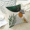 Capas de Almofada Boho Folhas Tropicais Verde e Douradas 40x40cm (Conjunto de 2) 4
