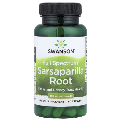 Swanson, Sarsaparilă Root Full Spectrum, 450 mg, 60 Capsule