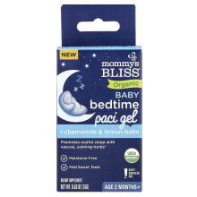 Mommy's Bliss, Organisk Baby Bedtime Paci Gel, Alder 2 Måneder+, 0,53 oz (15 g)