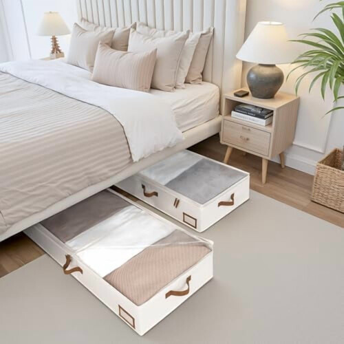 Ampio contenitore sottoletto con maniglie e porta etichette. 2