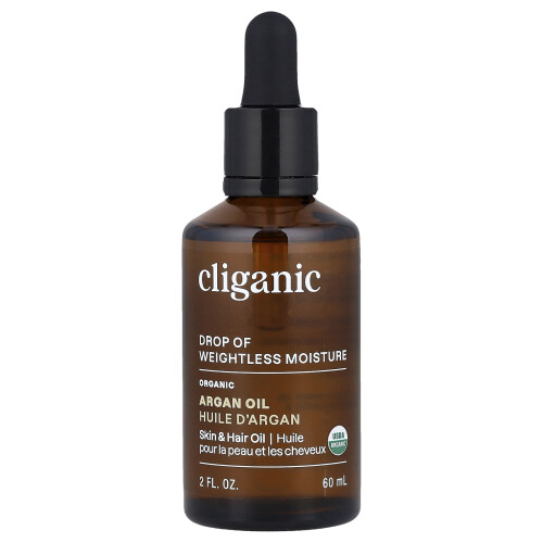 Cliganic, Olio d'Argan Bio, Per Pelle Combinata, 2 fl oz (60 ml)
