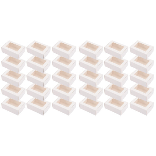 60Pièces Boîtes Carton Blanches Pour Artisanal Accessoires 1