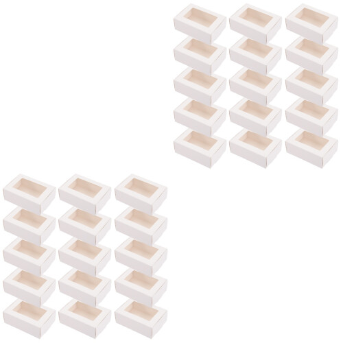 60Pièces Boîtes Carton Blanches Pour Artisanal Accessoires 2