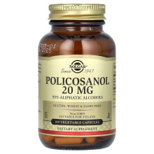 Solgar, Policosanol, 20 mg, 100 Vegetarische Capsules