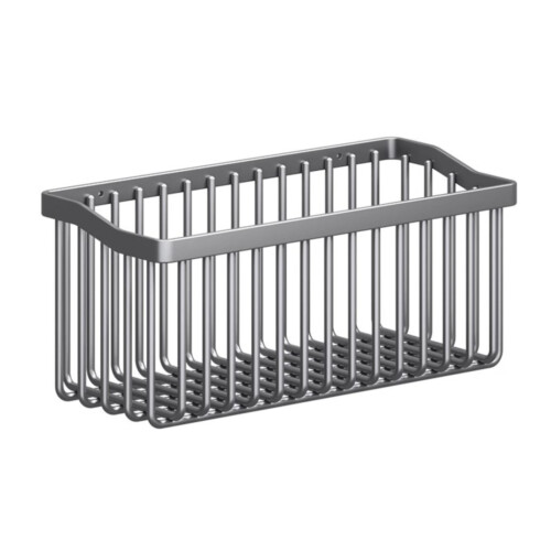 Wall-Mounted Wire Fruit & Veg Rack, Stainless Steel, Stackable, Gray – Compatible with Kitchen Storage 1