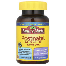 Nature Made, Postnatal Multi + DHA, 60 Bløde Gel