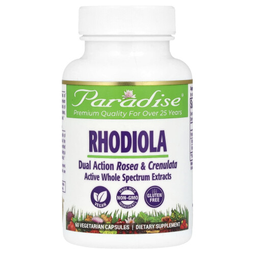 Paradise Herbs, Ροδιόλα, 60 Βοτάνια Φιάλες (500 mg ανά Φιάλα)