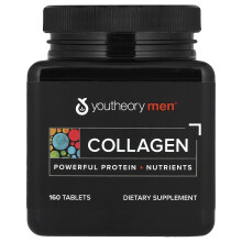 Youtheory, Colagen, Pentru Bărbați, 160 Tablete