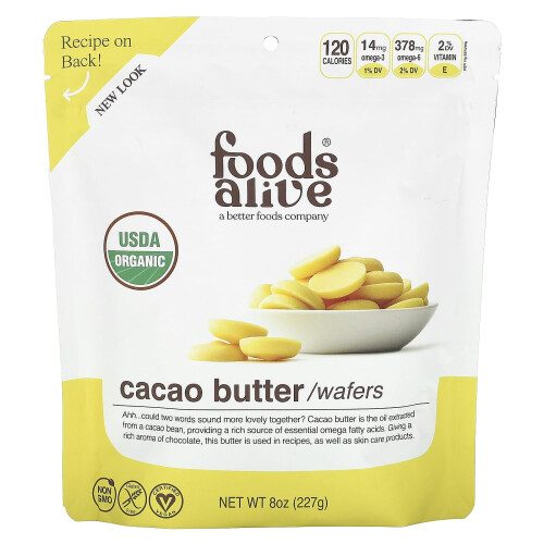 Foods Alive, Καρακάο Βούτυρο Στιγμίων, 8 oz (227 g)