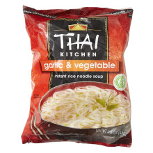 Thai Kitchen, Sopa de Noodle de Arroz Instantâneo, Alho e Vegetais, 1,6 oz (45 g)