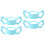 4Pièces Poignées Silicone Ergonomiques Pour Enfants 4