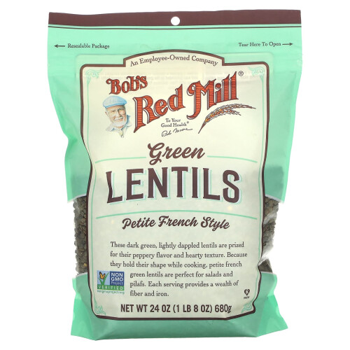 Bob's Red Mill, Lenticchie Verdi, Stile Francese Piccolo, 1 lb 8 oz (680 g)