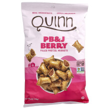 Quinn Snacks, Fyllda Pretzel Nugget, PB&J Berry, 6 oz (170 g)