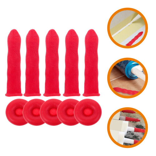 40Pièces Cache Buses En Latex Rouge Pour Tubes De Mastic 1