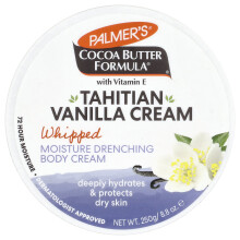 Palmer's, Cocoa Butter Formula with Vitamin E, Whipped Moisture Drenching Body Cream, Tahitian Vanilla, 8.8 oz (250 g)