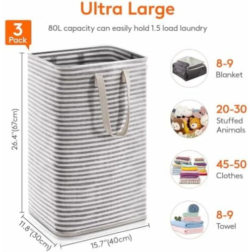 80-Liter-Wäschekorb-Set (2 Stück) 2