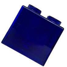 Klare Münzsparschachtel für Kinder, Blau, 8,9x8,9x9,2 cm