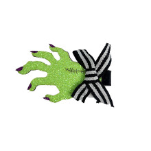 (Green Claw Clip) Pet Halloween Charming Headgear Featuring Enchanting Witch Hats And Clips Colorful Spider