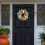 Frostad pumpadörrkrans höst Thanksgiving dekoration 3