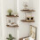 Corner Shelves Brown 2-Pack for Bathroom Kitchen 6