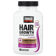 Force Factor, Haargroei Versneller Met LustrivaÆ, 90 Vegetarische Capsules
