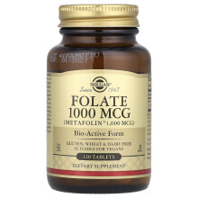 Solgar, Fola, 1,000 mcg, 120 Tabletki