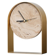 Clocks Statue Living Room Decor, Marble Shelf Decor Accents, Sculptures Decorations for Bookshelf Dining Room Gold