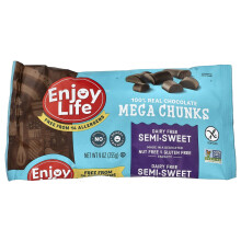 Enjoy Life Foods, 100% Echte Chocolade Mega Chunks, Semi-Sweet, 9 oz (255 g)
