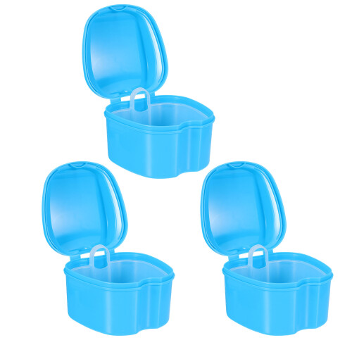 6Stk Zahnersatz Schutzbox , Tragbarer Denture Storage Container